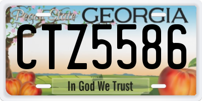 GA license plate CTZ5586