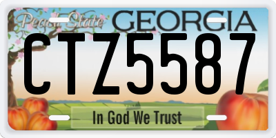GA license plate CTZ5587