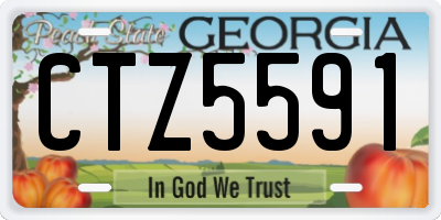 GA license plate CTZ5591