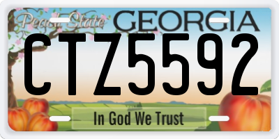 GA license plate CTZ5592