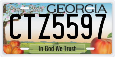 GA license plate CTZ5597
