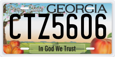 GA license plate CTZ5606