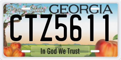GA license plate CTZ5611