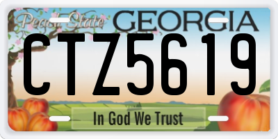 GA license plate CTZ5619