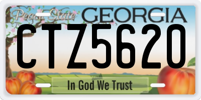 GA license plate CTZ5620