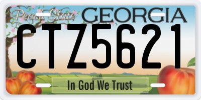 GA license plate CTZ5621