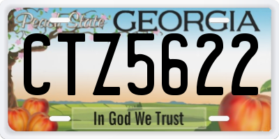 GA license plate CTZ5622