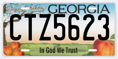GA license plate CTZ5623