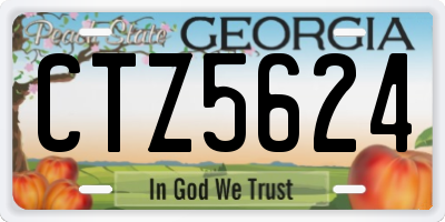 GA license plate CTZ5624