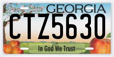 GA license plate CTZ5630