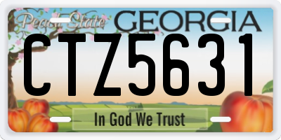 GA license plate CTZ5631