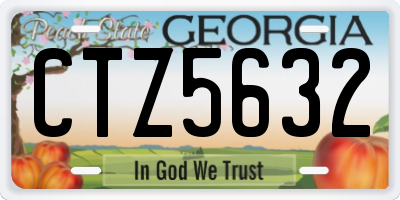 GA license plate CTZ5632