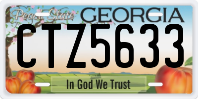 GA license plate CTZ5633