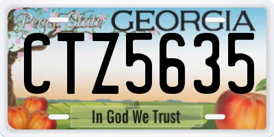 GA license plate CTZ5635