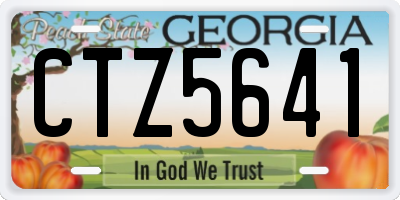 GA license plate CTZ5641