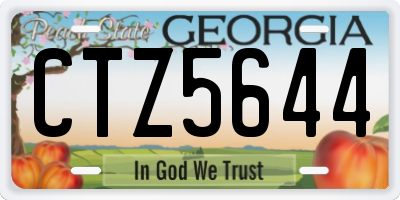 GA license plate CTZ5644