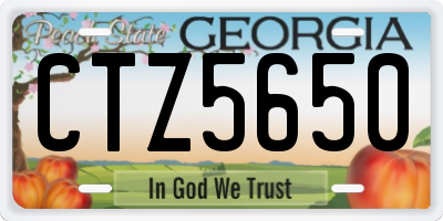 GA license plate CTZ5650