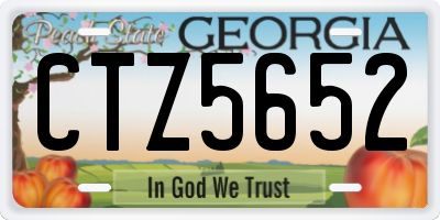 GA license plate CTZ5652