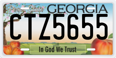 GA license plate CTZ5655