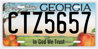 GA license plate CTZ5657
