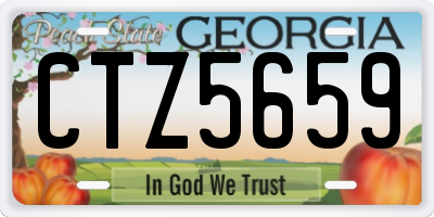 GA license plate CTZ5659