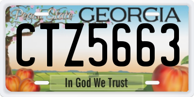 GA license plate CTZ5663