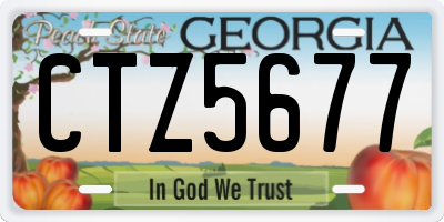 GA license plate CTZ5677