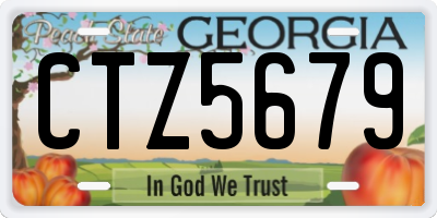 GA license plate CTZ5679