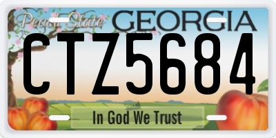 GA license plate CTZ5684