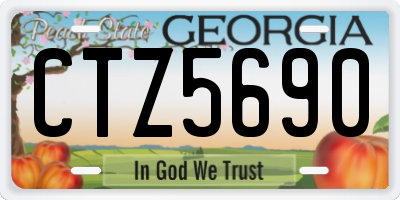 GA license plate CTZ5690