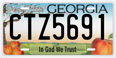 GA license plate CTZ5691