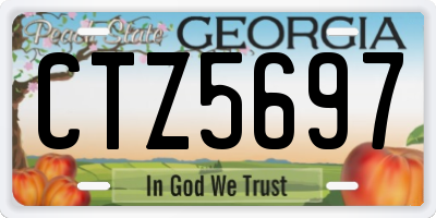 GA license plate CTZ5697