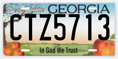 GA license plate CTZ5713