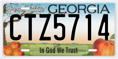 GA license plate CTZ5714
