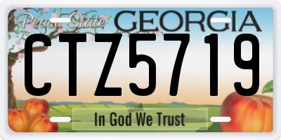 GA license plate CTZ5719