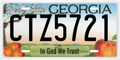 GA license plate CTZ5721