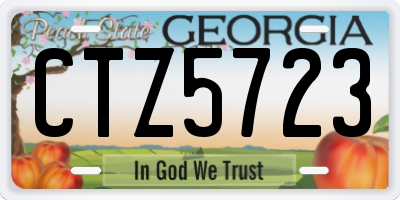 GA license plate CTZ5723