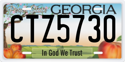 GA license plate CTZ5730