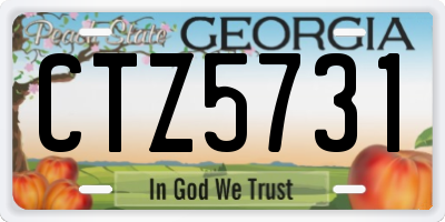GA license plate CTZ5731