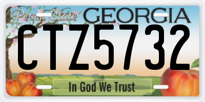 GA license plate CTZ5732