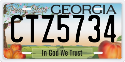 GA license plate CTZ5734