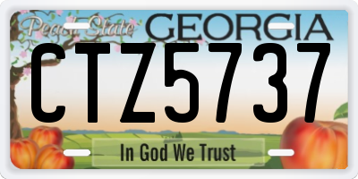 GA license plate CTZ5737