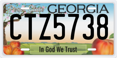 GA license plate CTZ5738