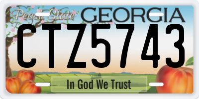 GA license plate CTZ5743