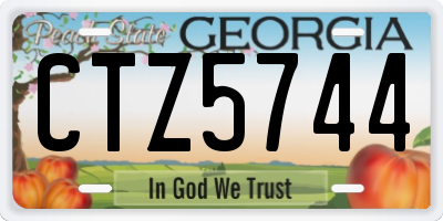 GA license plate CTZ5744