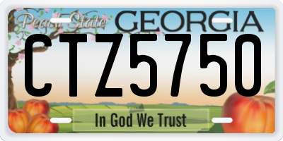GA license plate CTZ5750
