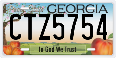 GA license plate CTZ5754