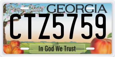 GA license plate CTZ5759