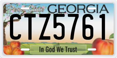GA license plate CTZ5761