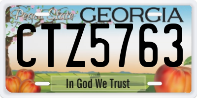 GA license plate CTZ5763